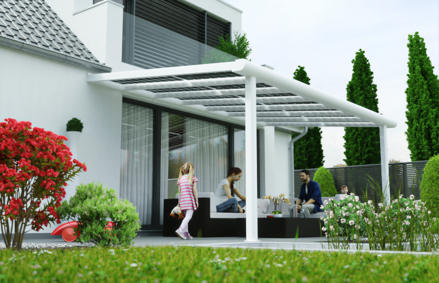 Solarterrasse Tiefe 3.10 m x Breite bis 9.00 m